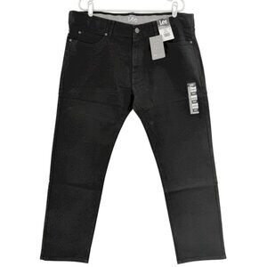 Lee Men's Slim Straight Motion Flex Waistband Stretch Black Pants Size 40X30 NWT
